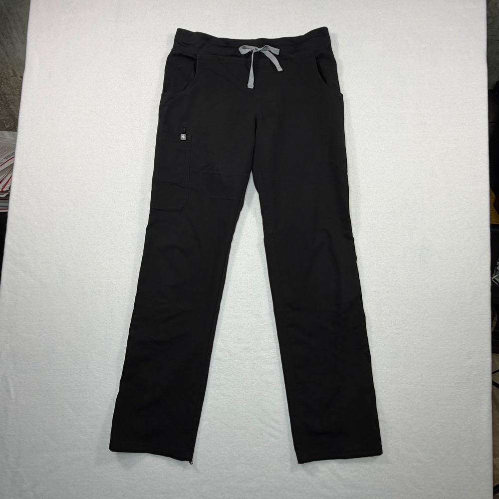 FIGS Livingston Black Straight Leg Scrub Pants Yoga Waist T21004T Tall Mens L